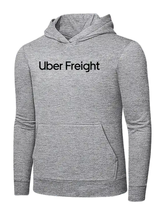 Light Grey Heather 7.8 oz Ring Spun Hooded Sweatshirt w/Uber Freight Logo