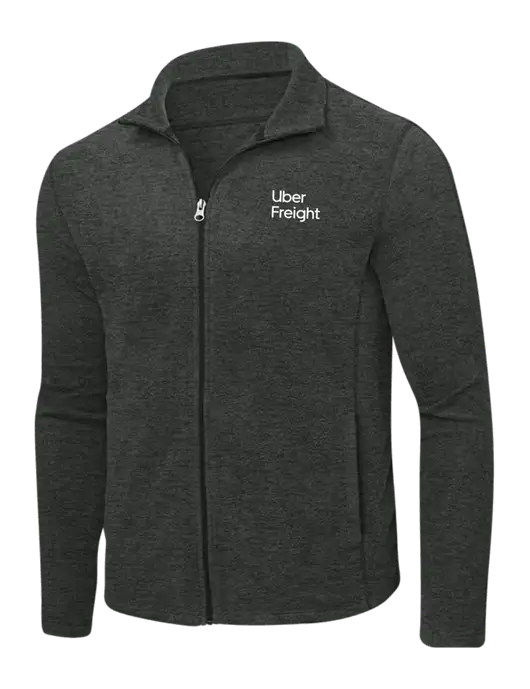 Charcoal Heather Microfleece Full-Zip Jacket w/Uber Freight Logo