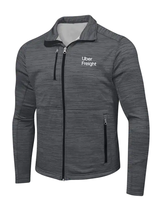 Dark Grey Digi Stripe Fleece Jacket w/Uber Freight Logo