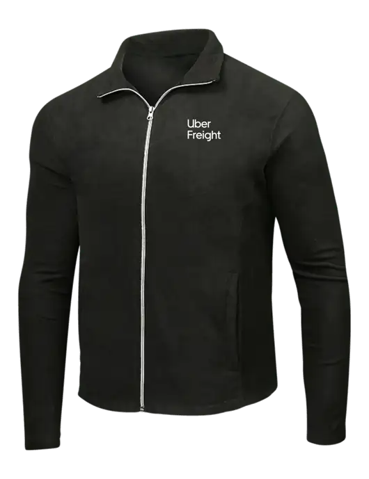 Black Microfleece Jacket w/Uber Freight Logo