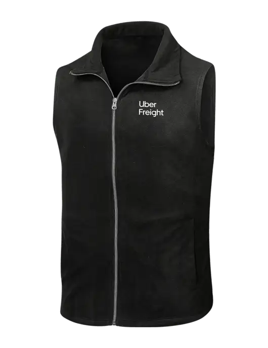 Black Microfleece Vest w/Uber Freight Logo