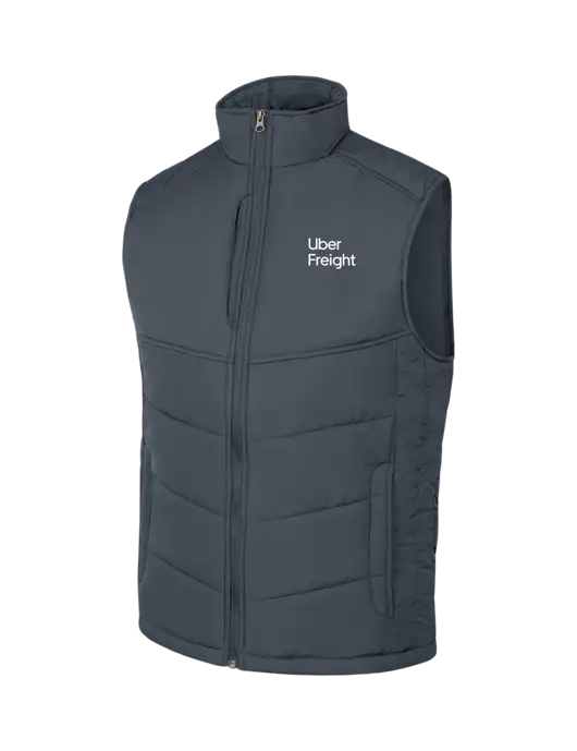 Dark Slate/Black Puffy Vest w/Uber Freight Logo