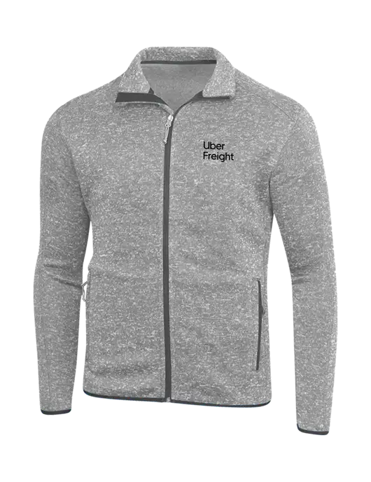 Grey Heather Sweater Fleece Jacket w/Uber Freight Logo