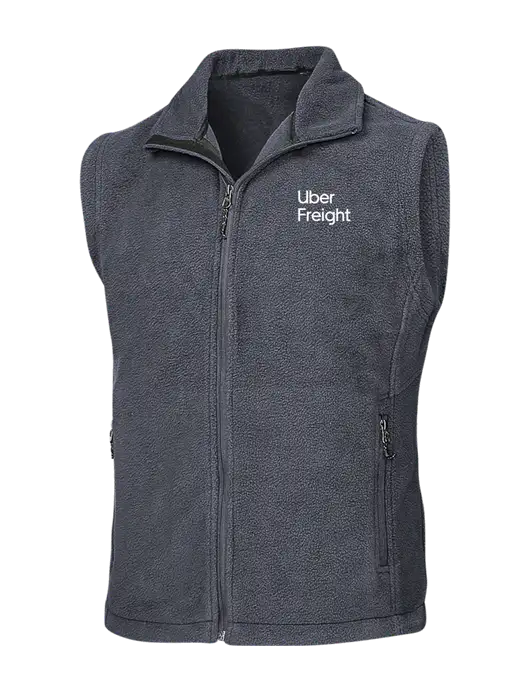 Dark Grey Fleece Vest w/Uber Freight Logo