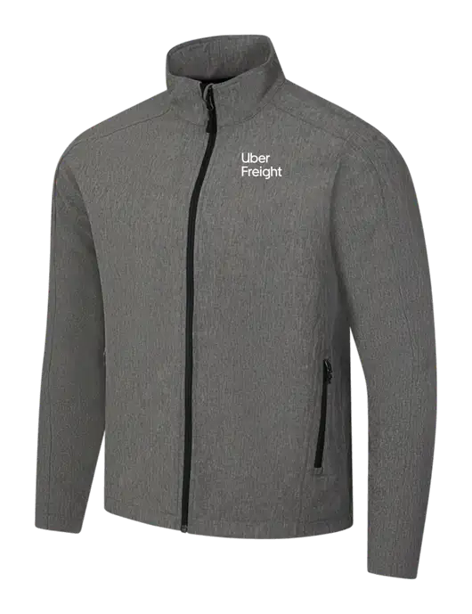 Medium Grey Heather Core Soft Shell Jacket w/Uber Freight Logo