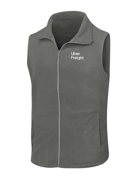 Medium Grey Microfleece Vest w/Uber Freight Logo