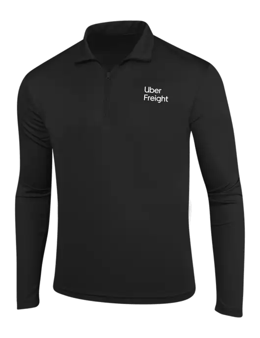 Black PosiCharge Competitor 1/4 Zip Pullover w/Uber Freight Logo