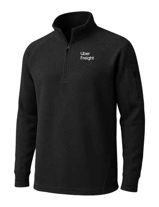 Black Tech Fleece 1/4 Zip Pullover w/Uber Freight Logo
