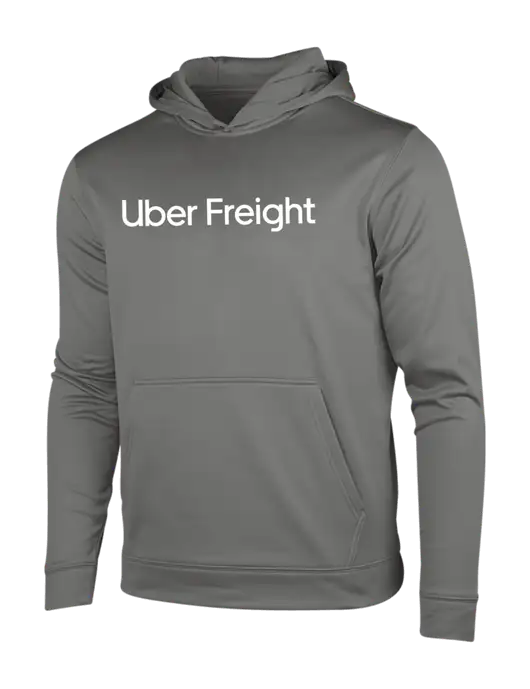 Dark Smoke Grey Sport-Wick Fleece Hooded Pullover w/Uber Freight Logo