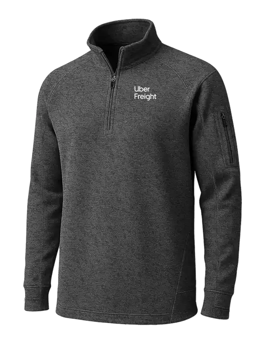 Graphite Heather Tech Fleece 1/4 Zip Pullover w/Uber Freight Logo