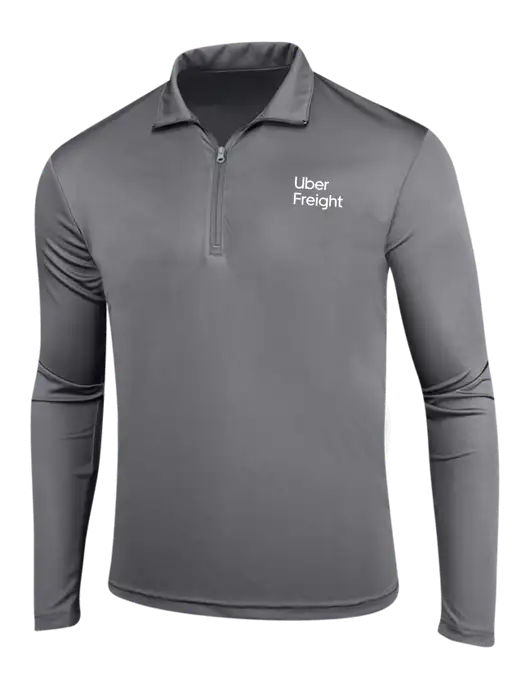Medium Grey PosiCharge Competitor 1/4 Zip Pullover w/Uber Freight Logo