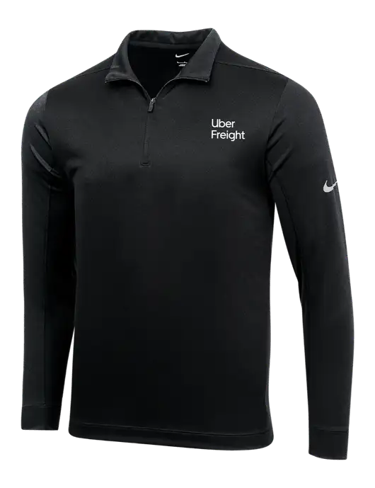 NIKE Black Dry 1/2 Zip Cover-Up w/Uber Freight Logo