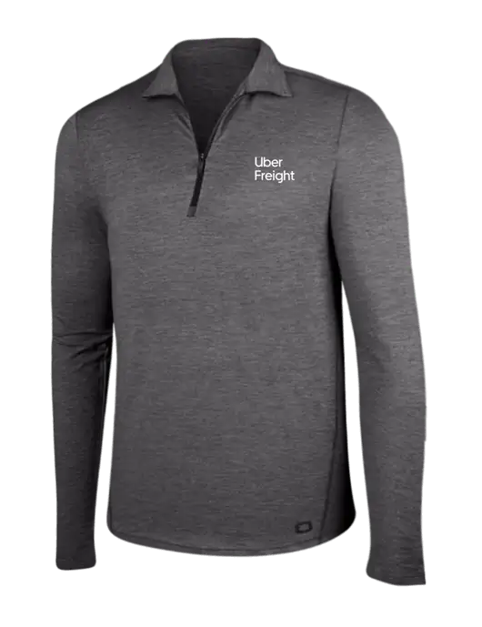 OGIO Gear Grey Heather Endurance Force 1/4 Zip w/Uber Freight Logo