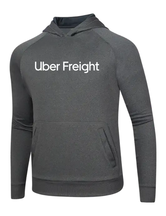 Tech Graphite Heather Fleece Hooded Sweatshirt w/Uber Freight Logo