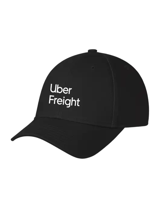 Black Structured Cap Hook & Loop w/Uber Freight Logo