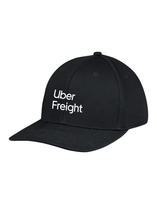 Premium Modern Structured Twill Black Snapback Cap w/Uber Freight Logo