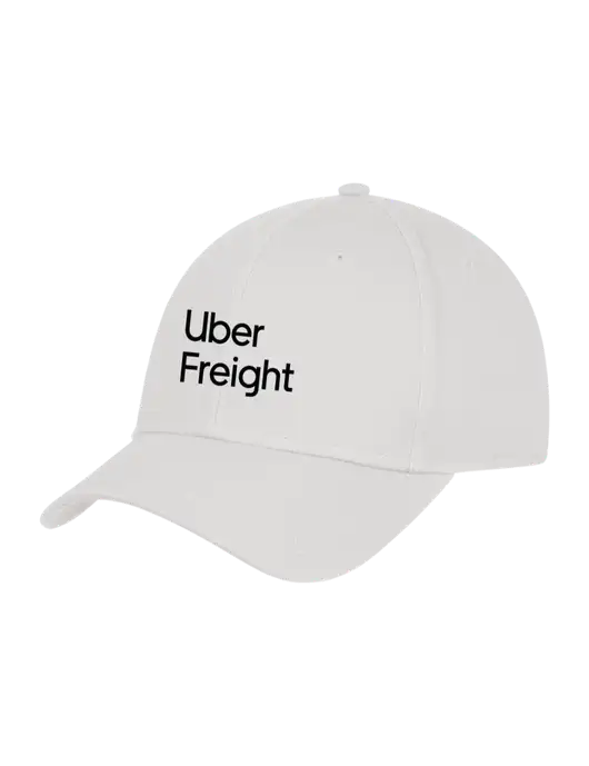 White Structured Cap Hook & Loop w/Uber Freight Logo