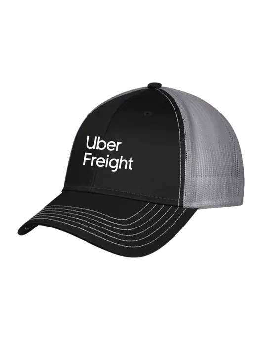 Black & Grey Mesh Trucker Cap Snap Back w/Uber Freight Logo