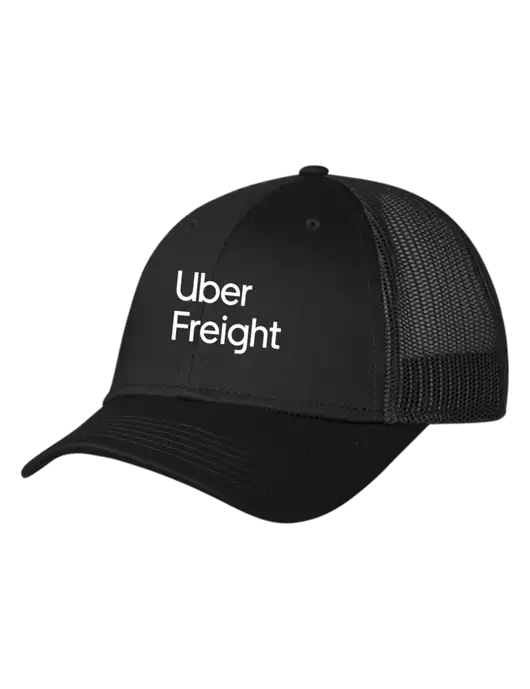 Black Mesh Trucker Cap Snap Back w/Uber Freight Logo