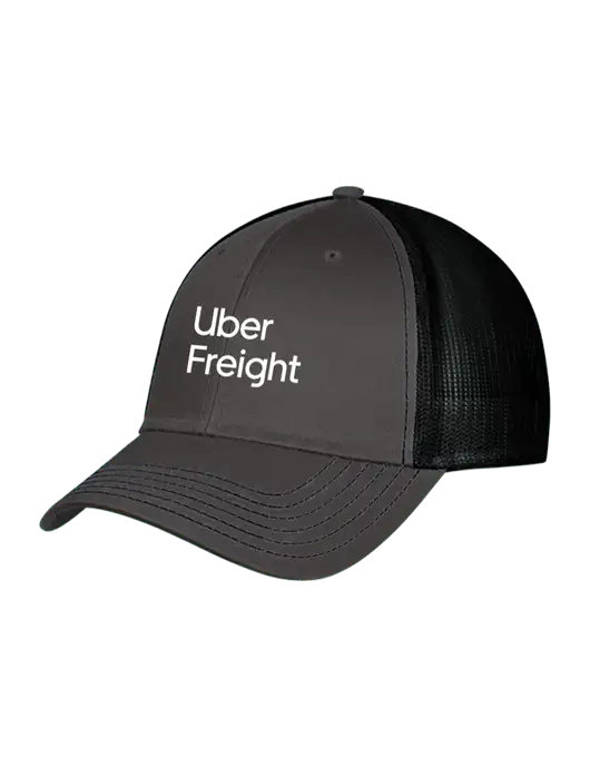 Charcoal & Black Mesh Trucker Cap Snap Back w/Uber Freight Logo