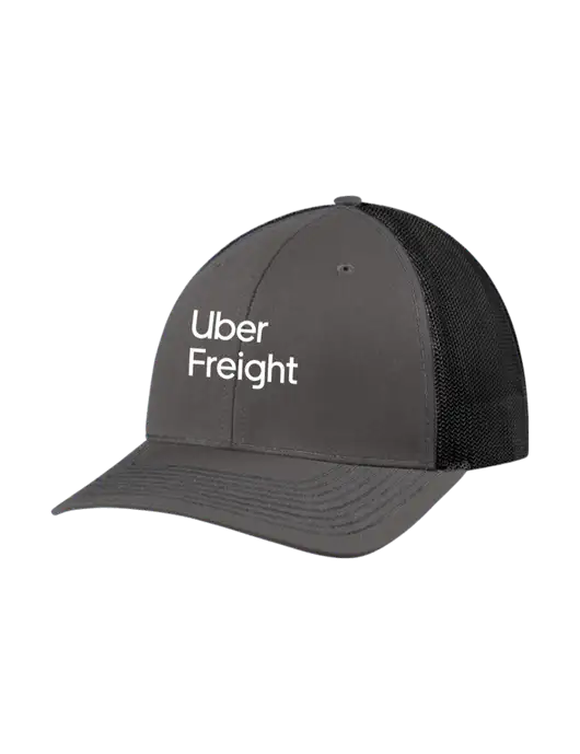 Richardson Adjustable Snapback Original 112 Trucker Cap Dark Grey w/Black Mesh w/Uber Freight Logo