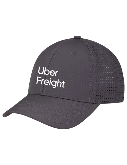 Charcoal Performance Stretchable Cap Hook & Loop w/Uber Freight Logo