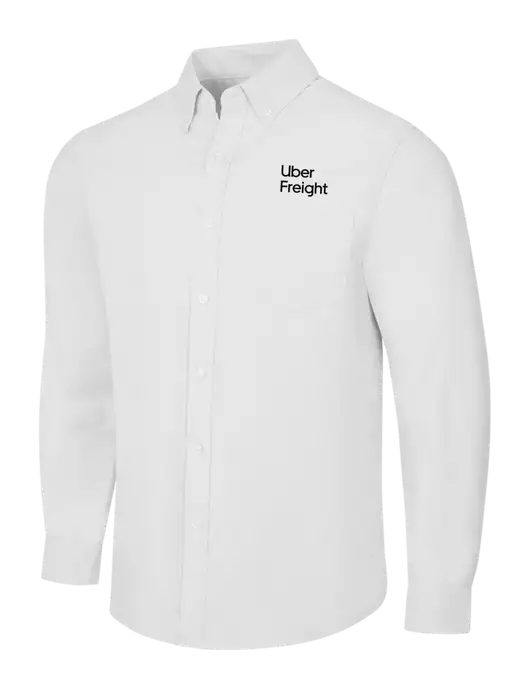 White SuperPro Oxford Shirt w/Uber Freight Logo