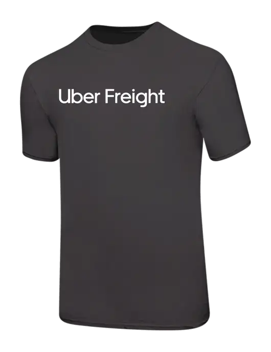 Ring Spun Charcoal 4.5 oz T-Shirt w/Uber Freight Logo
