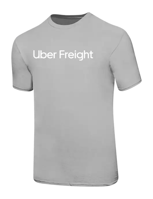 Ring Spun Silver 4.5 oz T-Shirt w/Uber Freight Logo