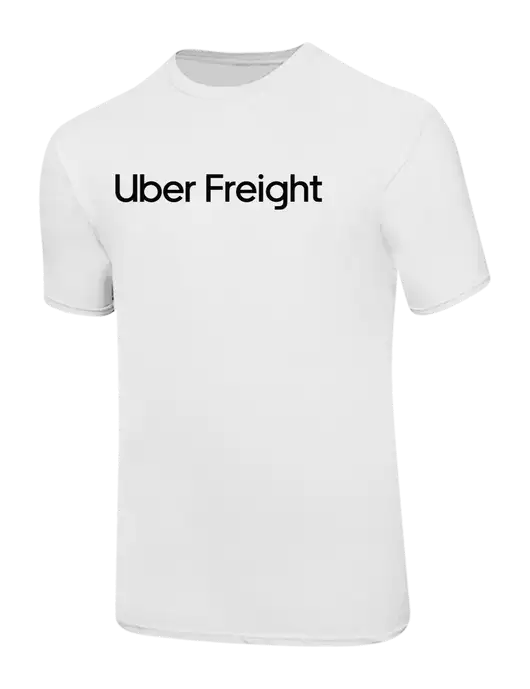 Ring Spun White 4.5 oz T-Shirt w/Uber Freight Logo