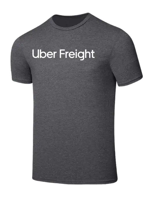 Seriously Soft Heathered Charcoal T-Shirt w/Uber Freight Logo