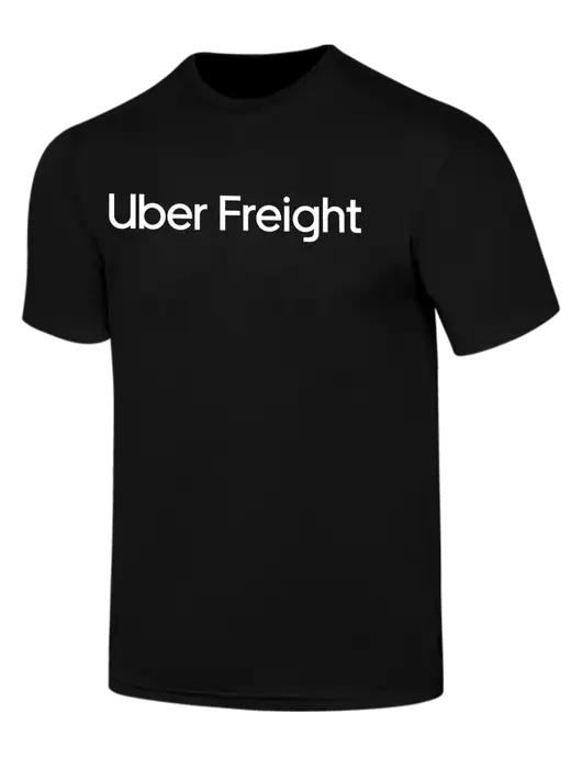 Simply Soft Black 4.5oz  Poly/Combed Ring Spun Cotton T-Shirt w/Uber Freight Logo