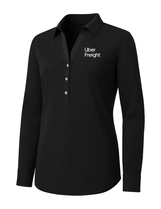 Womens Black City Stretch Shirt w/Uber Freight Logo