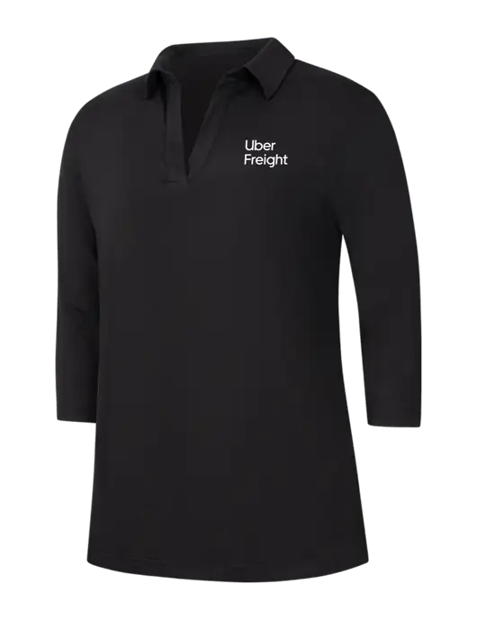 Womens Black Luxe Knit Tunic w/Uber Freight Logo