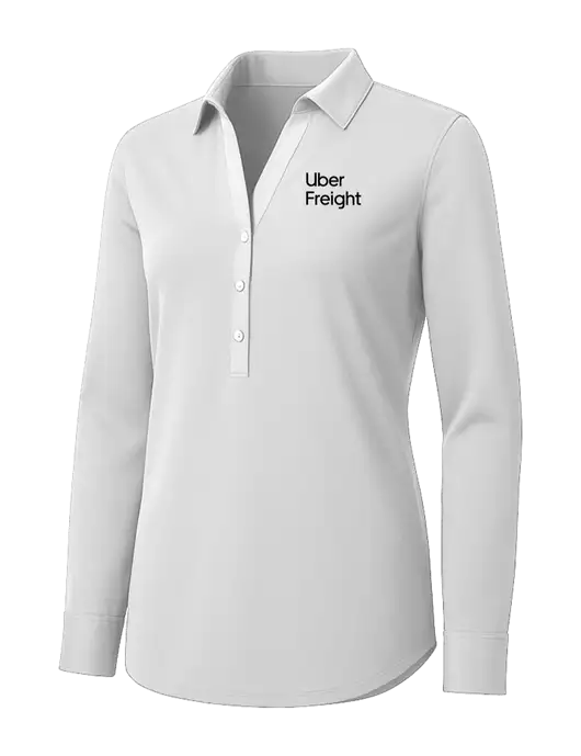 Womens White City Stretch Shirt w/Uber Freight Logo