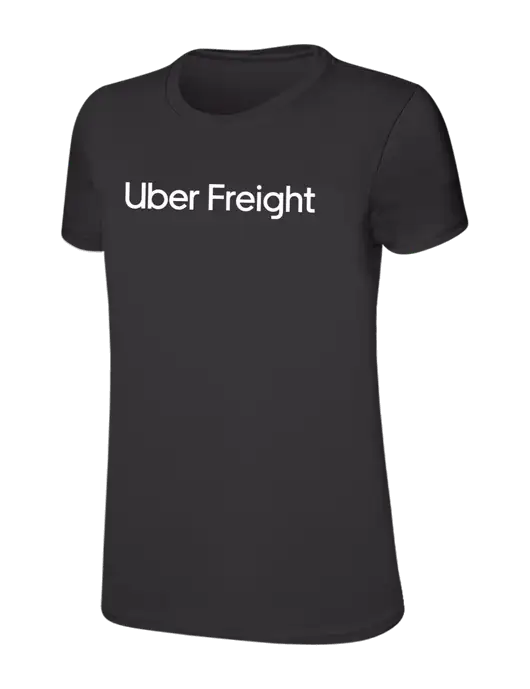 Womens Ring Spun Charcoal 4.5 oz T-Shirt w/Uber Freight Logo