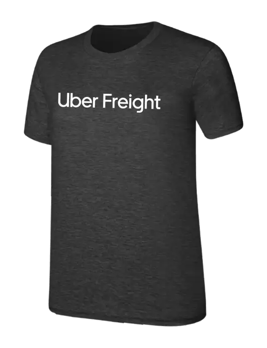 Womens Ring Spun Dark Heather Grey 4.5 oz T-Shirt w/Uber Freight Logo