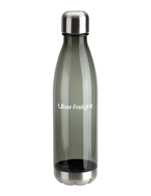Bayside Tritan Smoke 25 oz Bottle with Stainless Base and Cap w/Uber Freight Logo