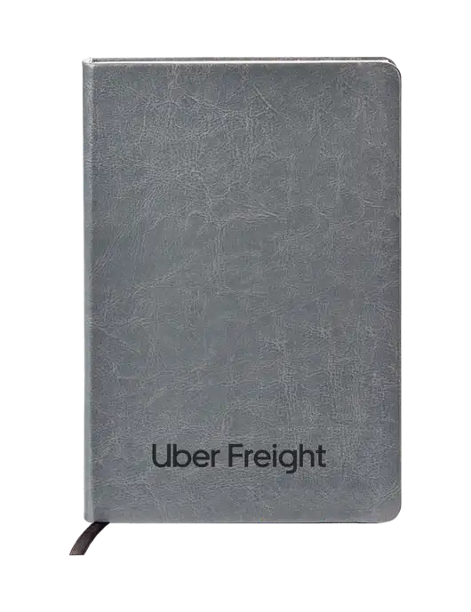 Fabrizio Grey Hard Cover 5.75 x 8.3 Journal w/Uber Freight Logo