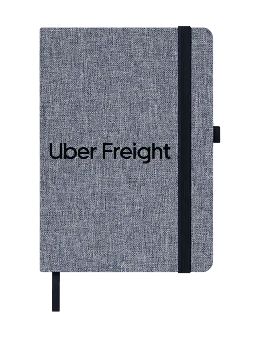 Twill Grey Heathered 5 x 7 Journal w/Uber Freight Logo