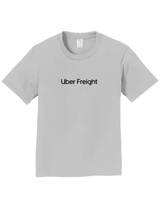 Youth Ring Spun Silver 4.5 oz T-Shirt w/Uber Freight Logo