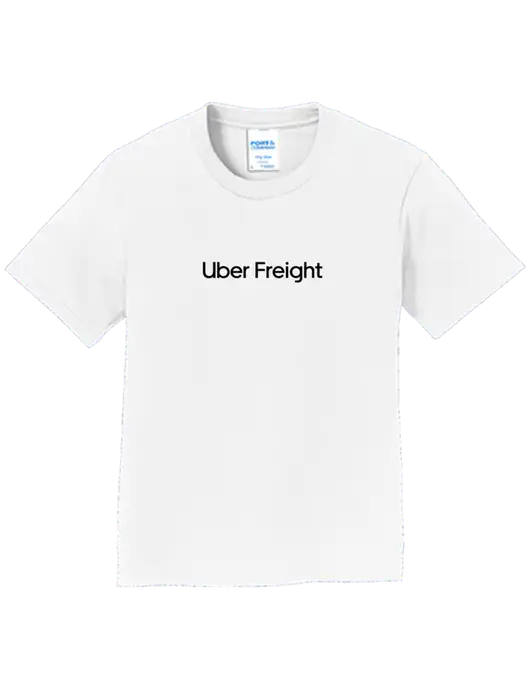 Youth Ring Spun White 4.5 oz T-Shirt w/Uber Freight Logo