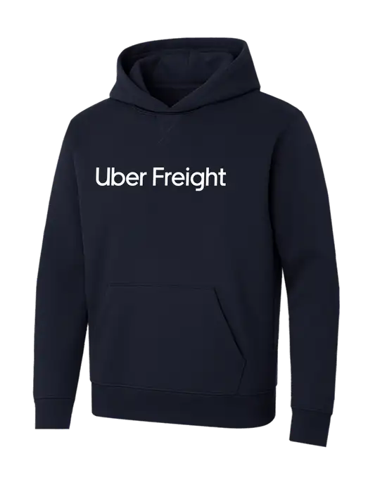 Allmade Dark Navy Organic French Terry Pullover Hoodie w/Uber Freight Logo