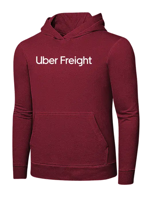 Dark Cardinal 7.8 oz Pullover Hooded Sweatshirt w/Uber Freight Logo