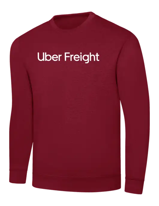 Dark Cardinal 8.5 oz Ring Spun Crew Sweatshirt w/Uber Freight Logo