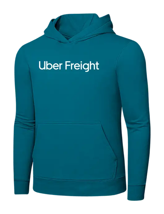 Dark Teal 7.8 oz Ring Spun Hooded Sweatshirt w/Uber Freight Logo