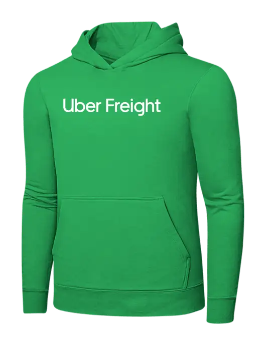 Light Kelly Green 7.8 oz Ring Spun Hooded Sweatshirt w/Uber Freight Logo