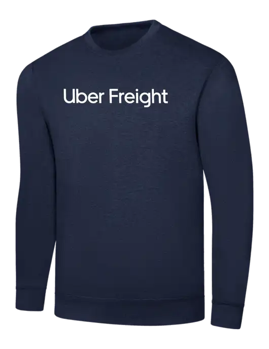 Navy 7.8 oz Ring Spun Crew Sweatshirt w/Uber Freight Logo