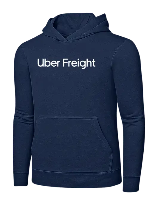 Navy 7.8 oz Ring Spun Hooded Sweatshirt w/Uber Freight Logo