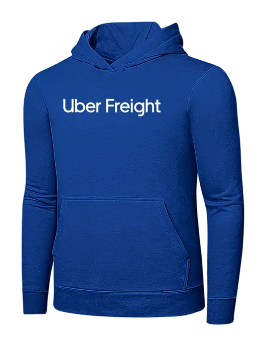 True Royal 7.8 oz Ring Spun Hooded Sweatshirt w/Uber Freight Logo